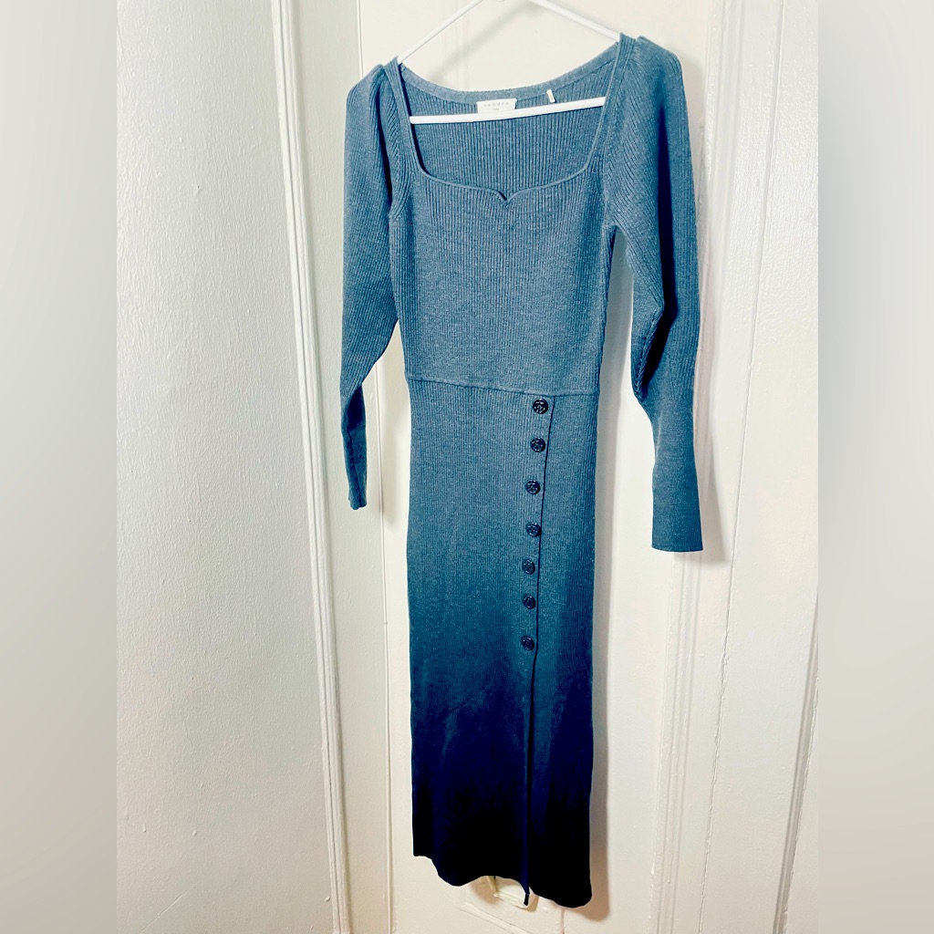 Sandro Pariss Midi Dress With Split Size S